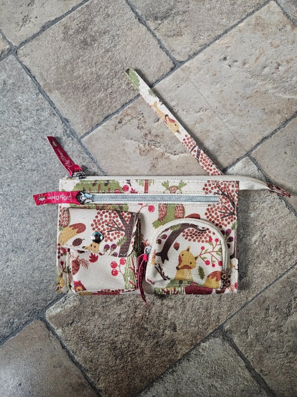 Lily Bloom Clutch purse / colorful woodland critters / fall vibes